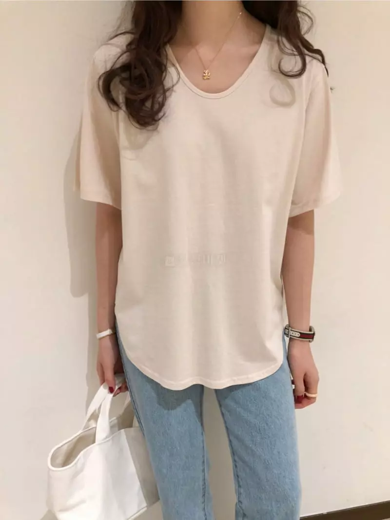 Ripple - Korean Women Fashion - #womensfashion - Dry Silket Tee - 2