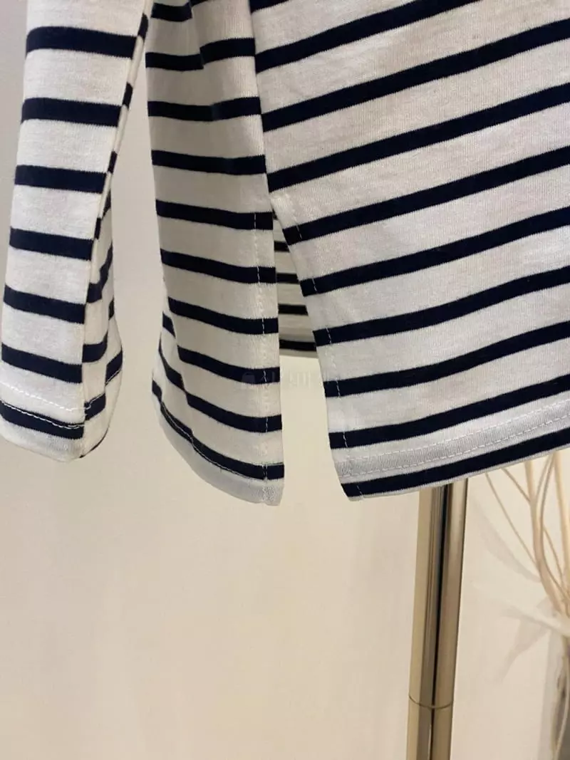 Ripple - Korean Women Fashion - #momslook - Art Stripes Tee - 4