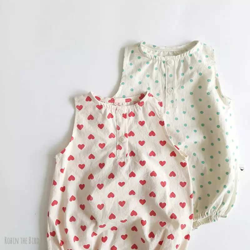 Saerobin - Korean Baby Fashion - #babyboutique - Cotton Sleeveless Bodysuit - 6