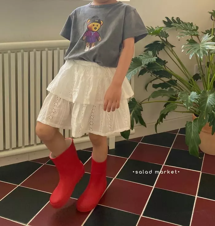 Salad Market - Korean Children Fashion - #childofig - Bear Four Tee - 2