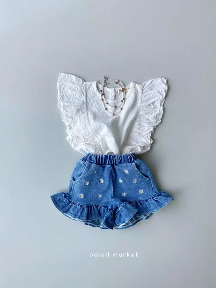 Salad Market - Korean Children Fashion - #kidzfashiontrend - Daisy Frill Pants - 5