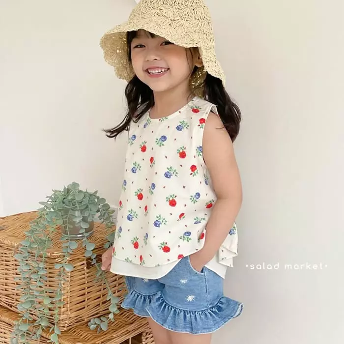 Salad Market - Korean Children Fashion - #prettylittlegirls - Daisy Frill Pants - 10