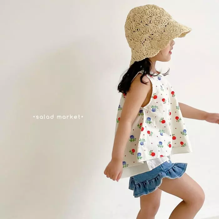 Salad Market - Korean Children Fashion - #todddlerfashion - Daisy Frill Pants - 11