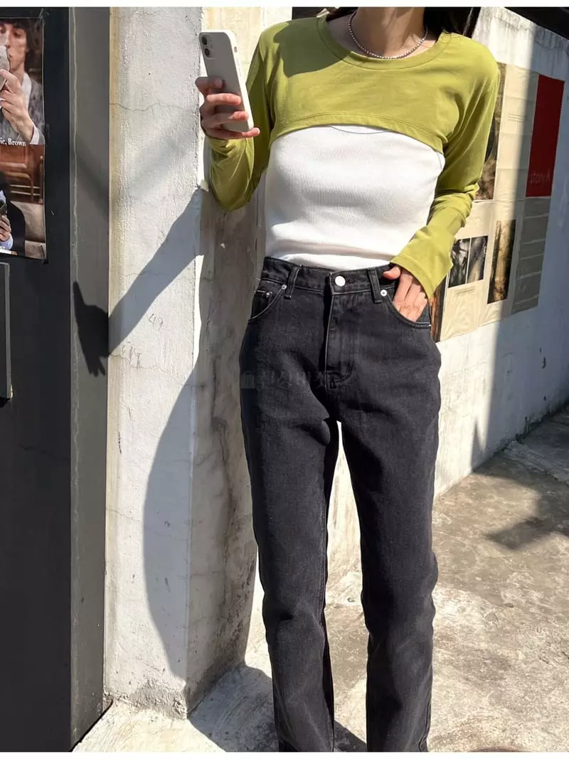 Sllow - Korean Women Fashion - #momslook - Easy Bolero Top