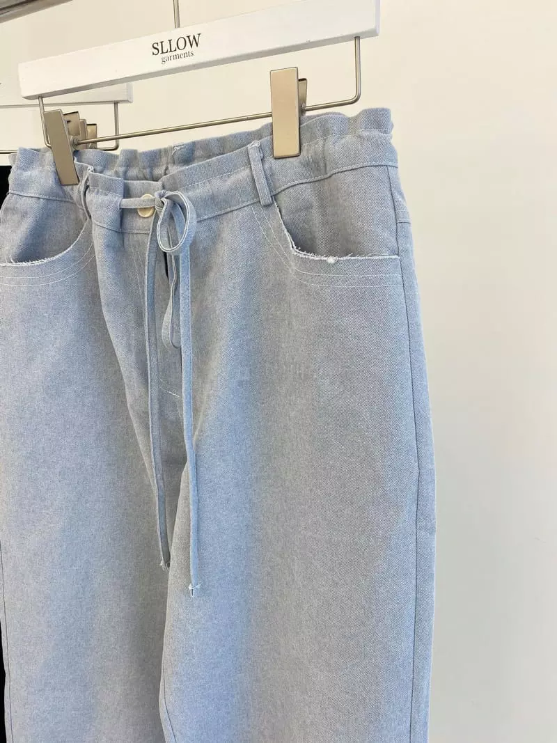 Sllow - Korean Women Fashion - #womensfashion - Easy String Pants - 4