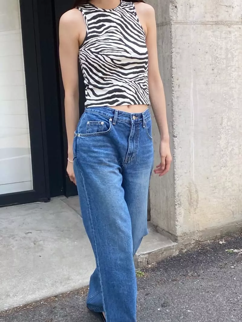 Sllow - Korean Women Fashion - #momslook - Zebra Top - 2