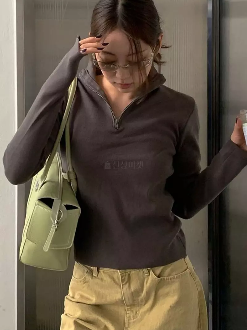 Sllow - Korean Women Fashion - #momslook - Cotton Half Knit - 2