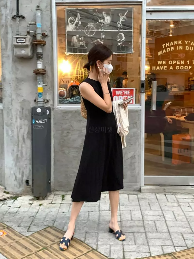 Sllow - Korean Women Fashion - #momslook - Plare Long One-piece