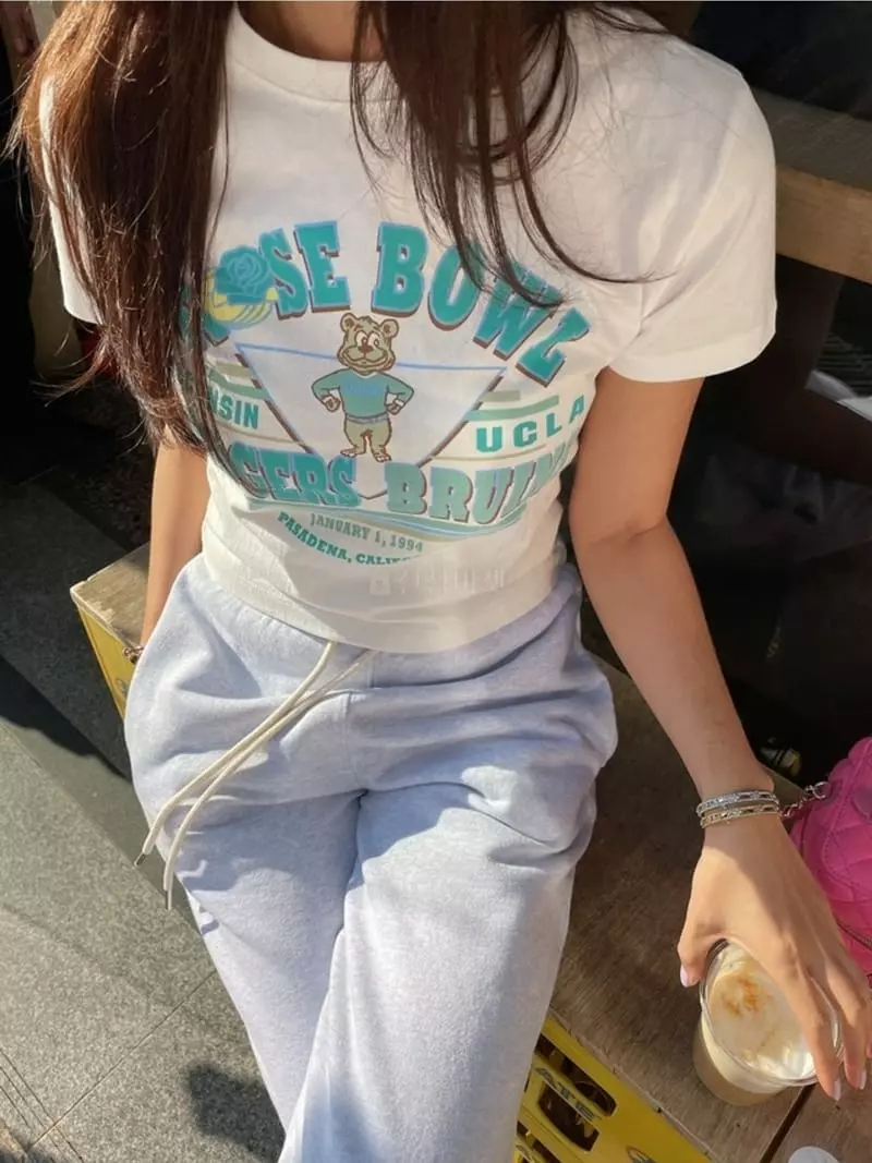 Sllow - Korean Women Fashion - #momslook - Loose Ball Mini Tee