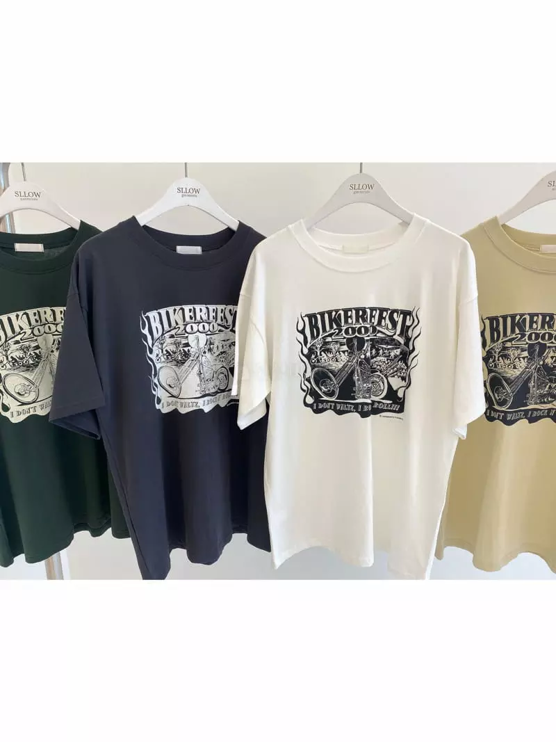 Sllow - Korean Women Fashion - #momslook - Bike Tee - 2