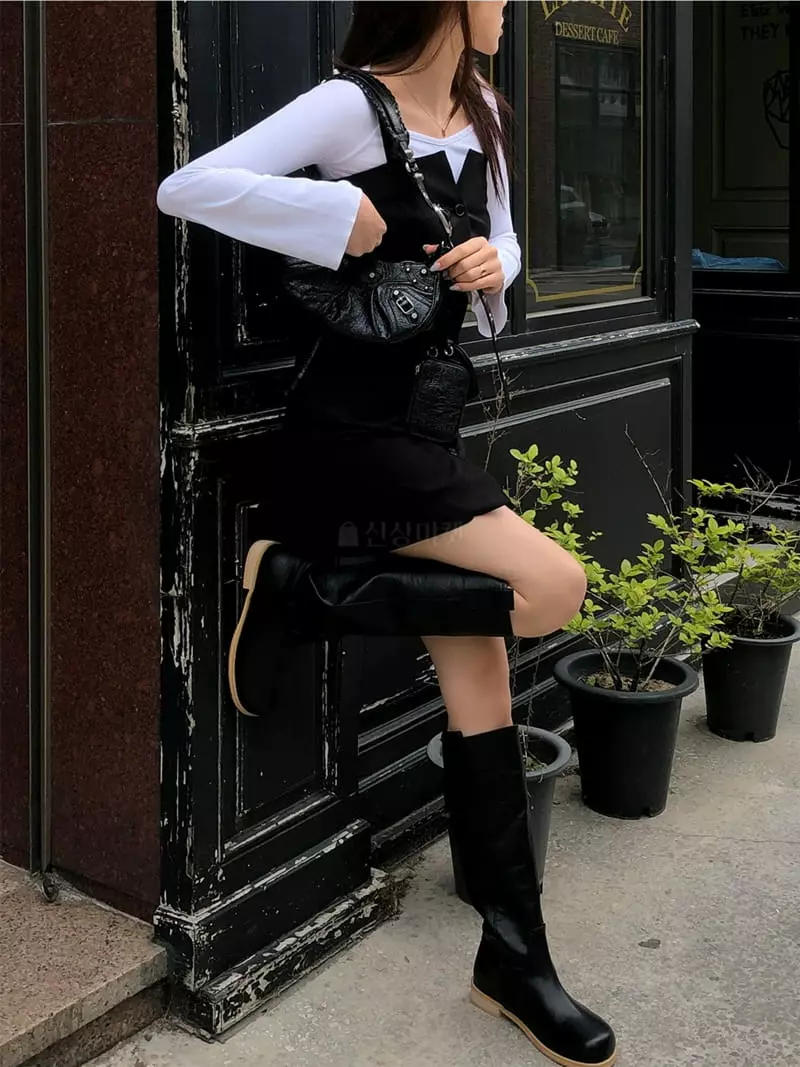 Sllow - Korean Women Fashion - #momslook - Bustier Banding One-piece
