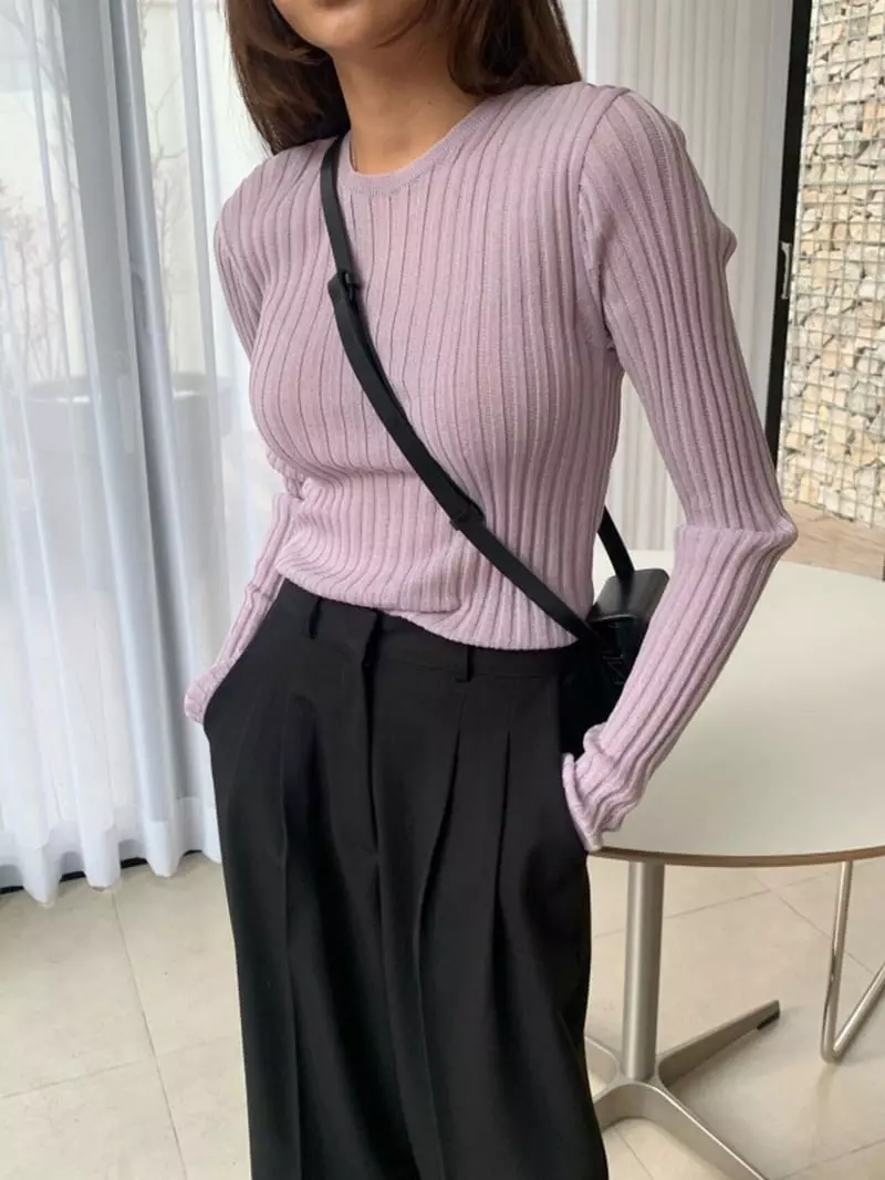 Sllow - Korean Women Fashion - #shopsmall - Air Pleats Knit