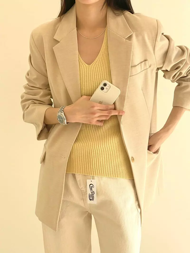 Sllow - Korean Women Fashion - #womensfashion - Bloock Tailor Jacket - 4