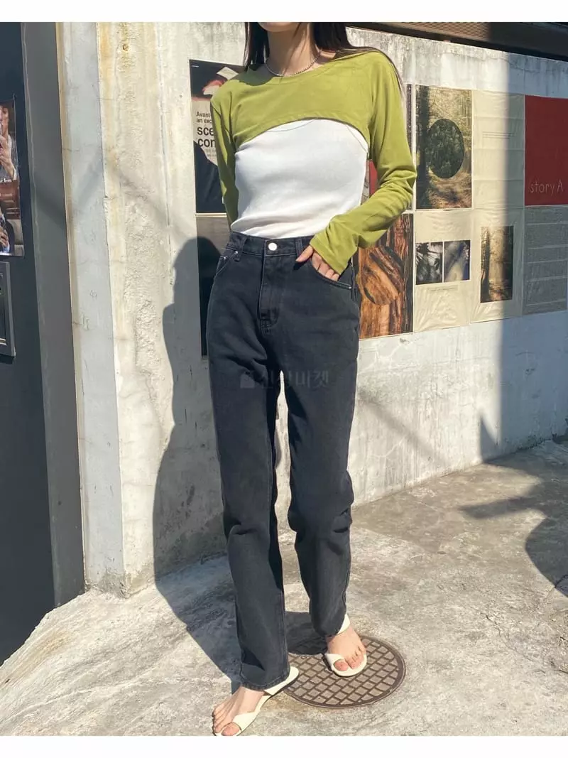 Sllow - Korean Women Fashion - #momslook - Easy Bolero Top - 4