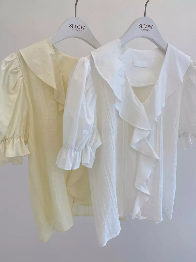Sllow - Korean Women Fashion - #womensfashion - Merci Ruffle Blouse - 2