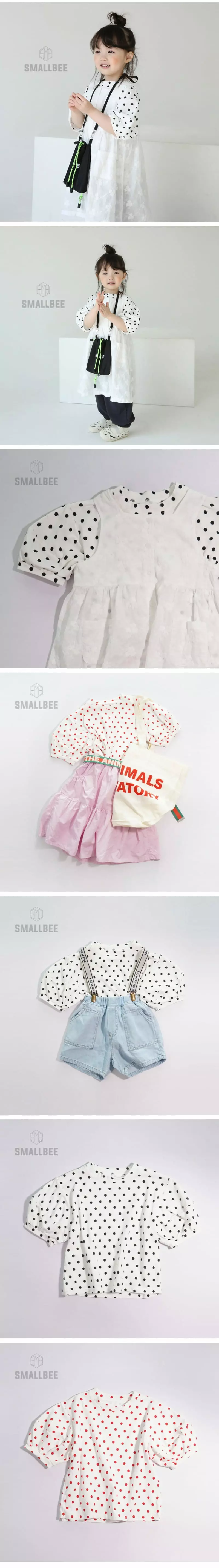 Smallbee - Korean Children Fashion - #fashionkids - Dot Puff Tee - 3