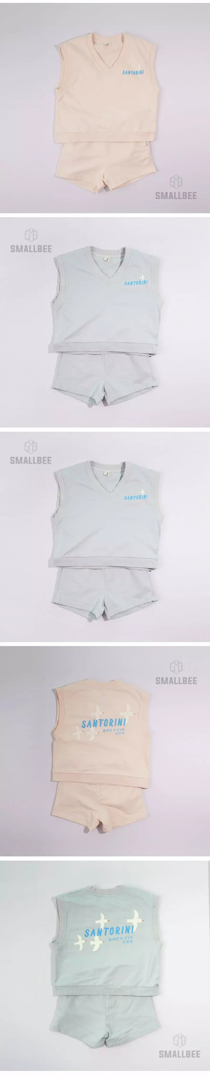 Smallbee - Korean Children Fashion - #stylishchildhood - Santorini Top Bottom Set - 3