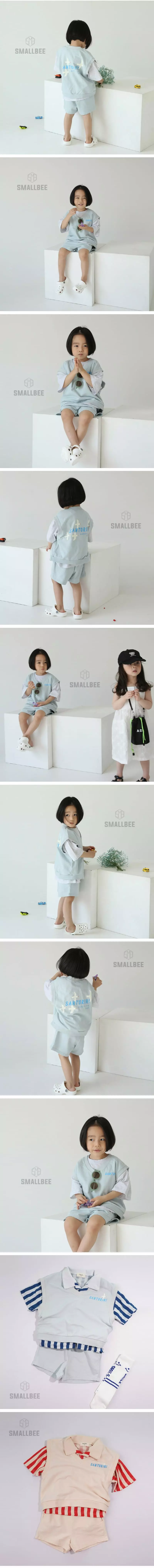 Smallbee - Korean Children Fashion - #toddlerclothing - Santorini Top Bottom Set - 2