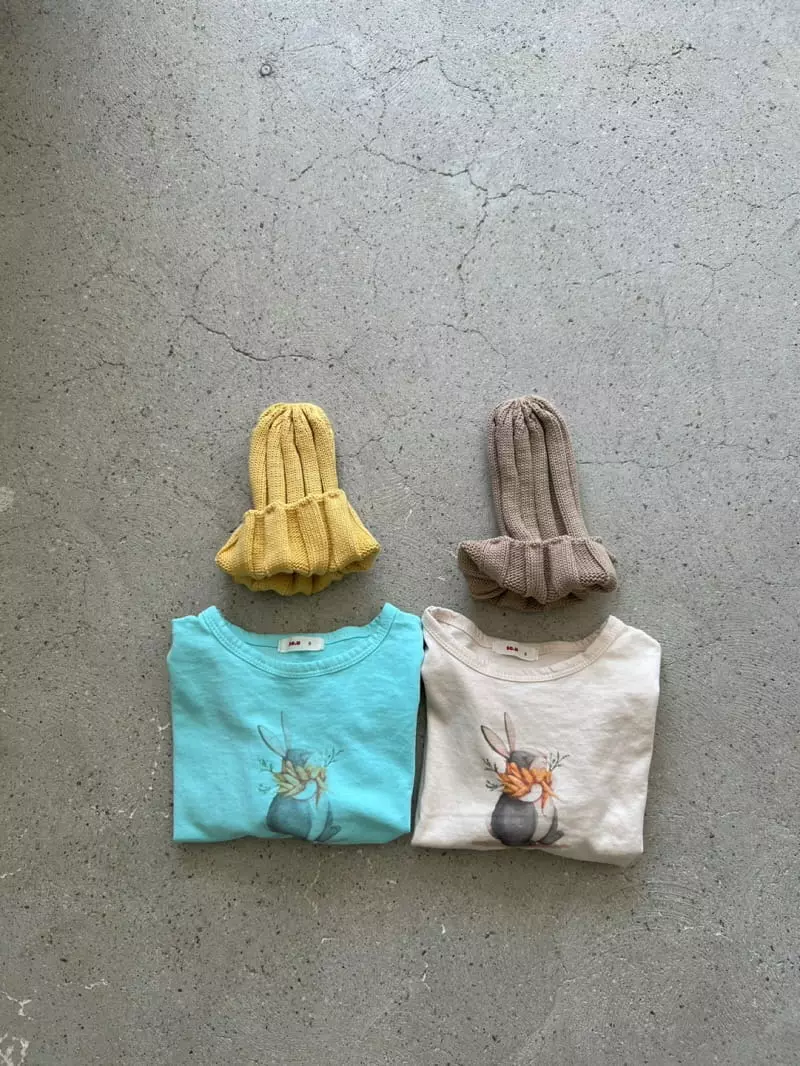 So U - Korean Children Fashion - #fashionkids - Piping Rabbit Tee - 3