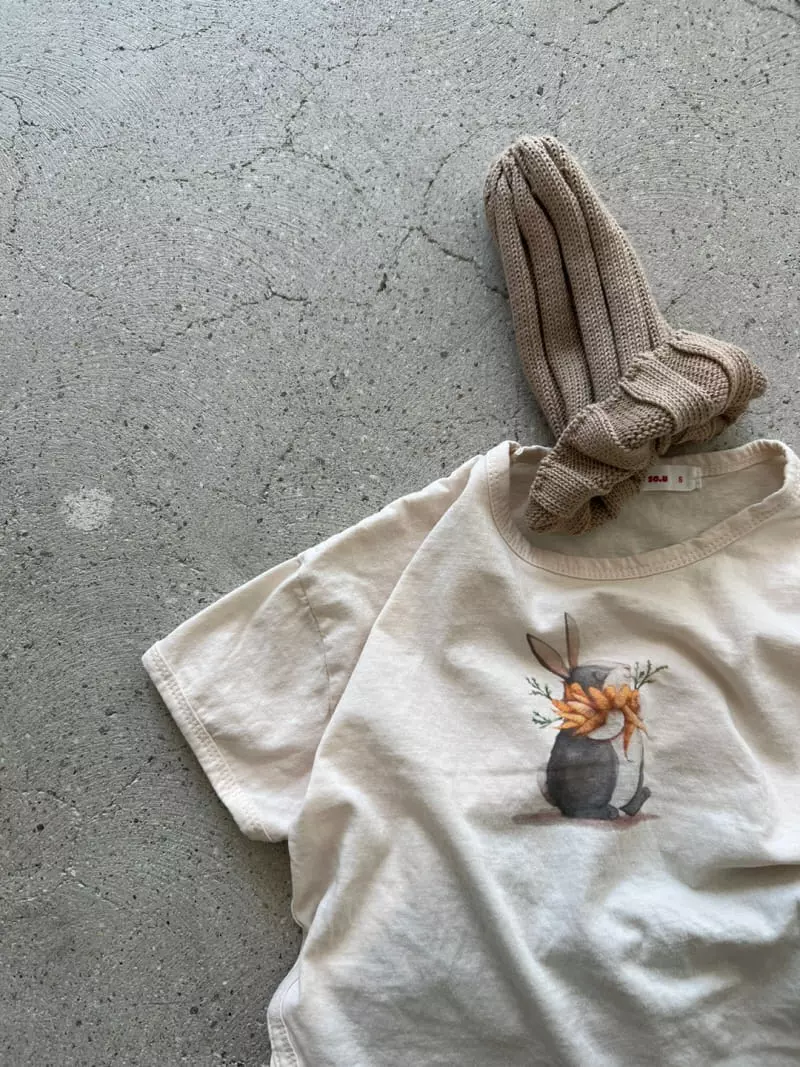 So U - Korean Children Fashion - #kidzfashiontrend - Piping Rabbit Tee - 6
