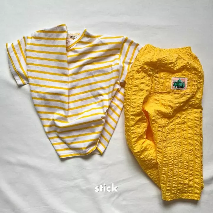 Stick - Korean Children Fashion - #childofig - Box Stripes Tee with Mom - 8