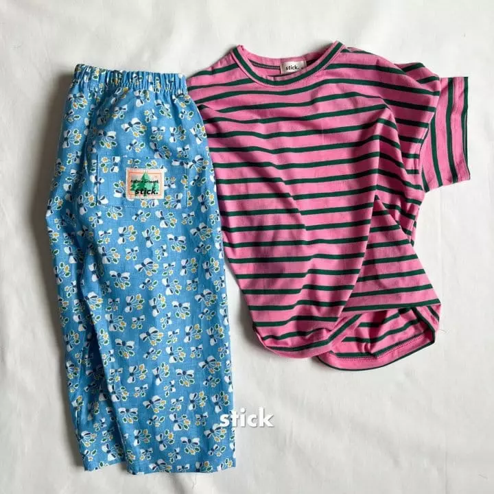 Stick - Korean Children Fashion - #designkidswear - Box Stripes Tee with Mom - 10