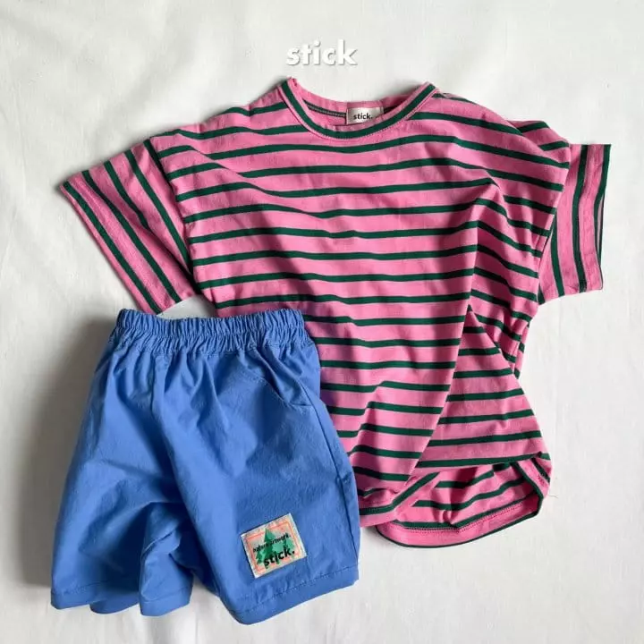 Stick - Korean Children Fashion - #fashionkids - Box Stripes Tee with Mom - 12