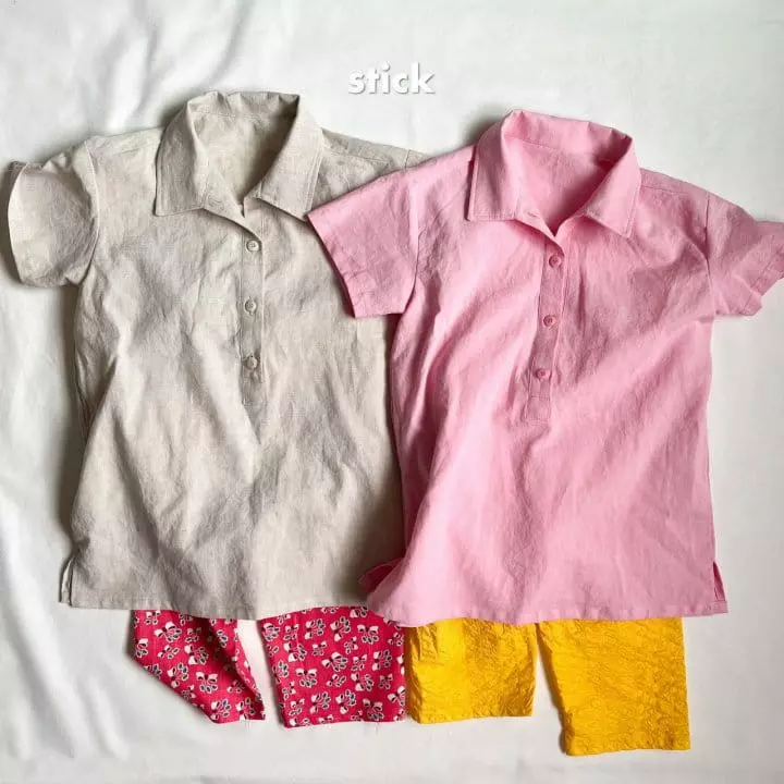 Stick - Korean Children Fashion - #kidzfashiontrend - Linen Box One-piece with Mom