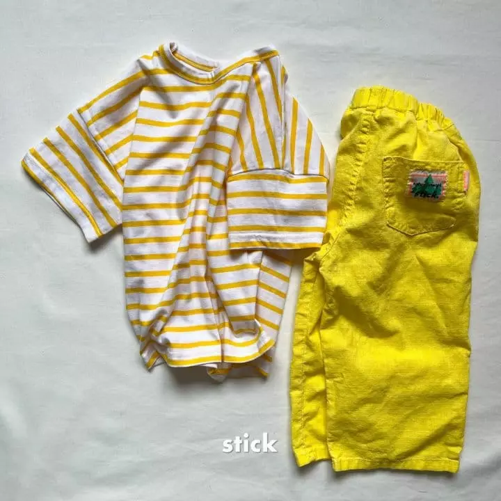 Stick - Korean Children Fashion - #toddlerclothing - Box Stripes Tee with Mom - 6