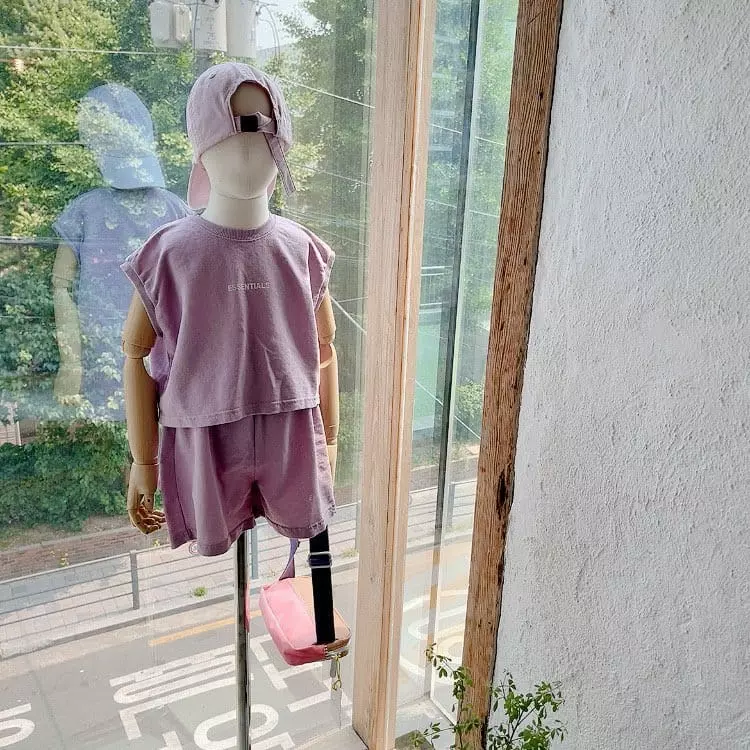 Studio M - Korean Children Fashion - #Kfashion4kids - Essentail Terry Top Bottom Set