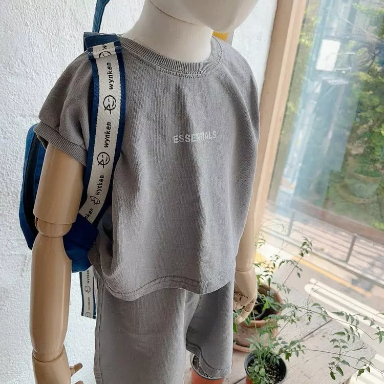 Studio M - Korean Children Fashion - #childofig - Essentail Terry Top Bottom Set - 9