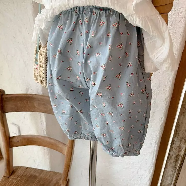 Studio M - Korean Children Fashion - #childrensboutique - Sky Flower Pants - 4