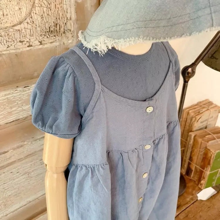 Studio M - Korean Children Fashion - #kidzfashiontrend - Jacquard Shirring Tee - 12