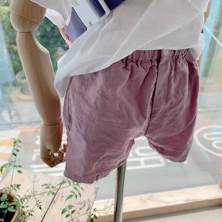 Studio M - Korean Children Fashion - #magicofchildhood - M Linen Shorts - 2