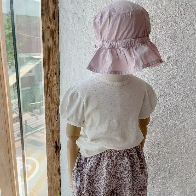 Studio M - Korean Children Fashion - #toddlerclothing - Jacquard Shirring Tee - 4