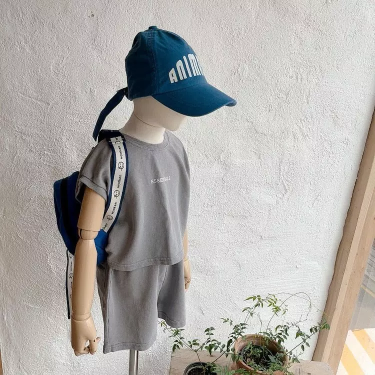 Studio M - Korean Children Fashion - #toddlerclothing - Essentail Terry Top Bottom Set - 7