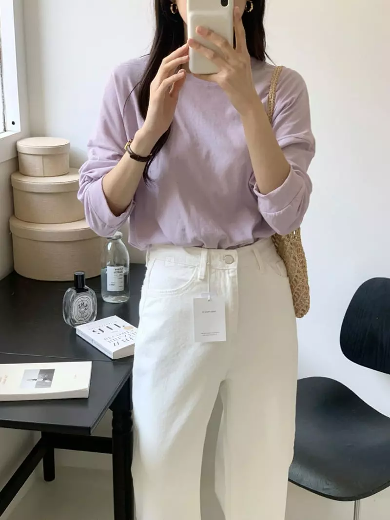 Sunday - Korean Women Fashion - #momslook - Crunch Summer Tee - 3