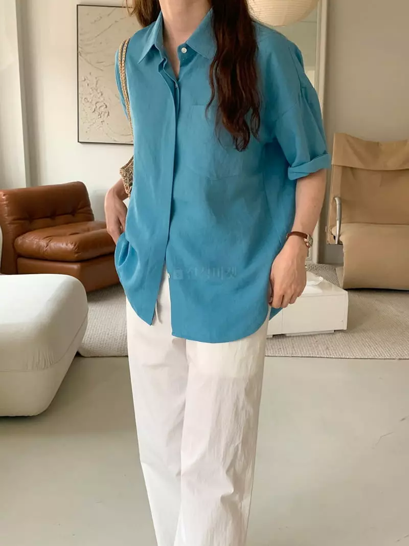 Sunday - Korean Women Fashion - #womensfashion - Spin Shirt - 4