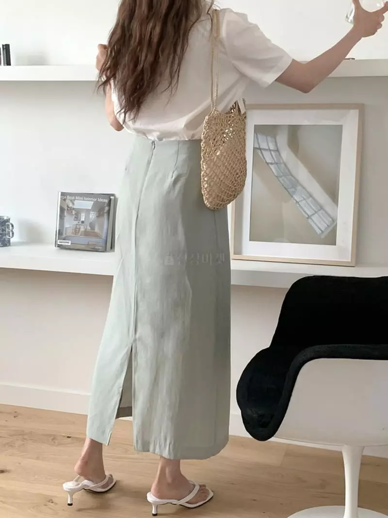 Sunday - Korean Women Fashion - #momslook - Lala Long Skirt - 3