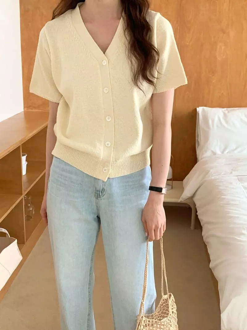 Sunday - Korean Women Fashion - #momslook - Short Sleeves Cardigan