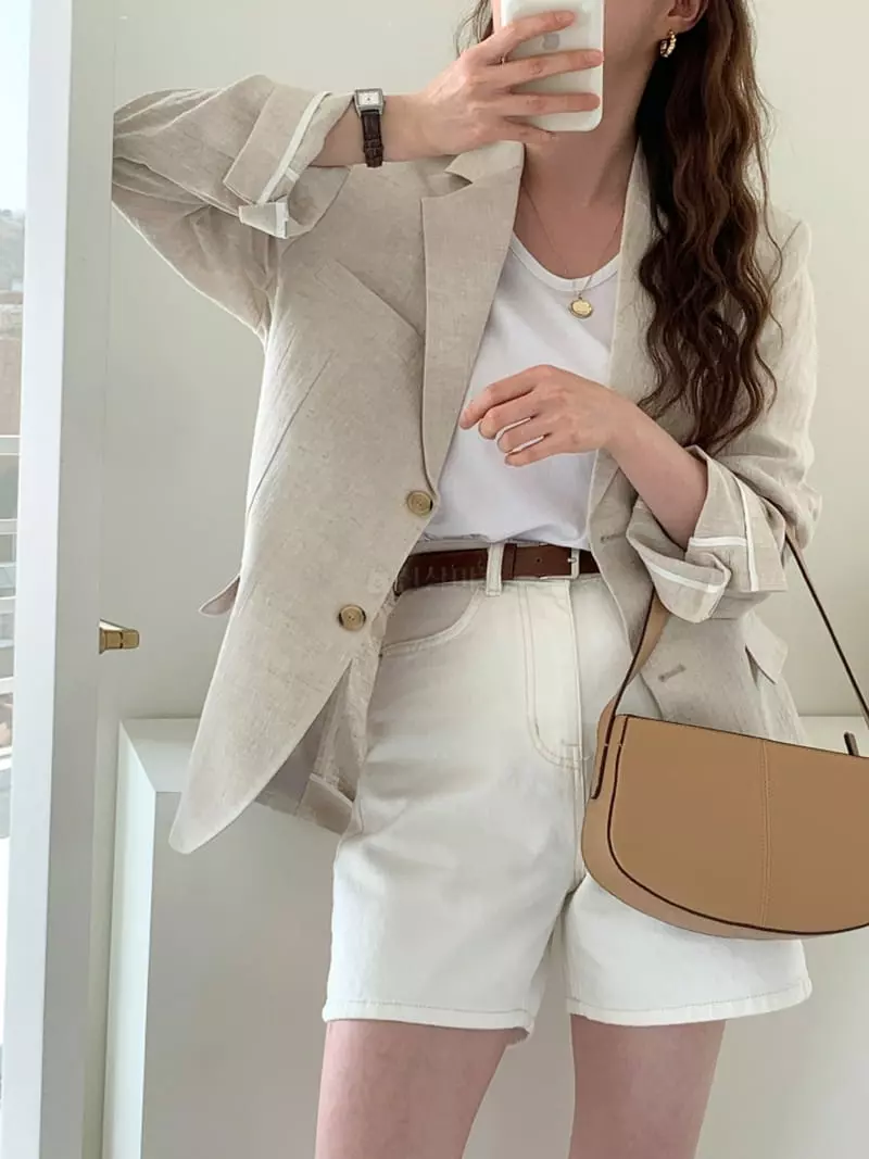 Sunday - Korean Women Fashion - #thatsdarling - Linen Jacket - 2