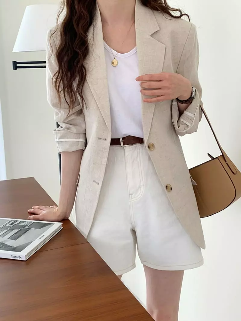 Sunday - Korean Women Fashion - #thelittlethings - Linen Jacket - 3