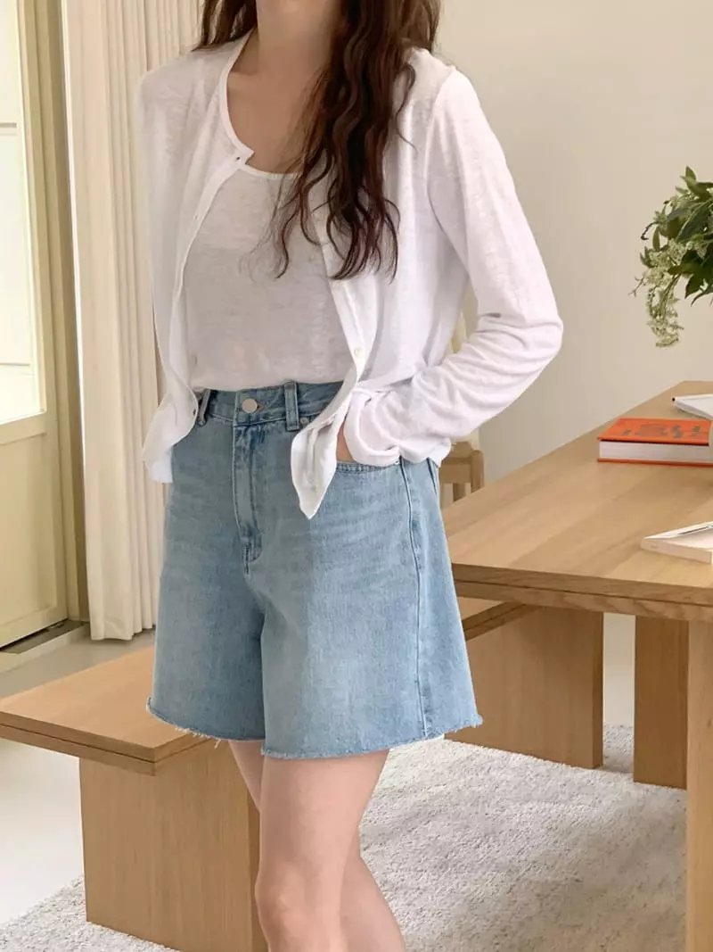 Sunday - Korean Women Fashion - #womensfashion - Heize Line Sleeveless Cardigan Set - 3