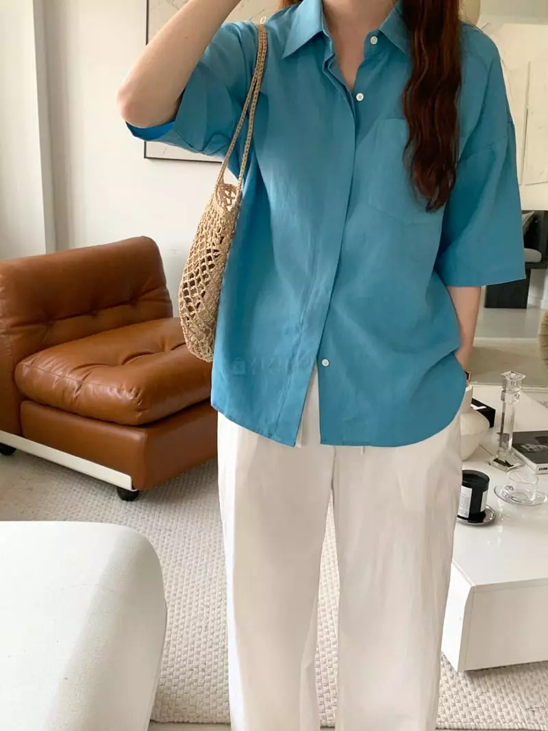 Sunday - Korean Women Fashion - #womensfashion - Spin Shirt - 3