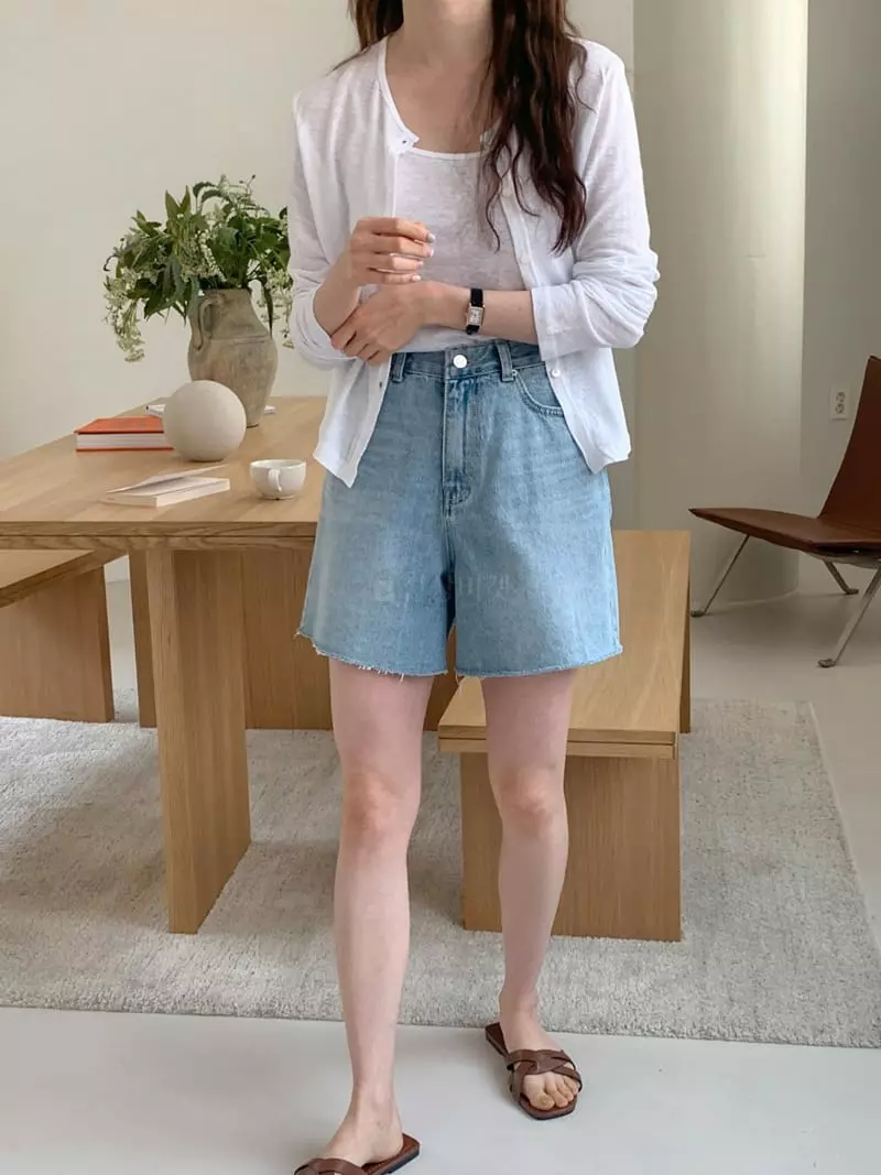 Sunday - Korean Women Fashion - #womensfashion - Off Denim Shorts - 2