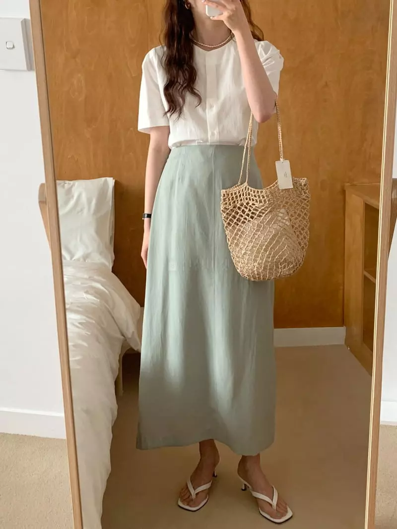 Sunday - Korean Women Fashion - #womensfashion - Lala Long Skirt - 2
