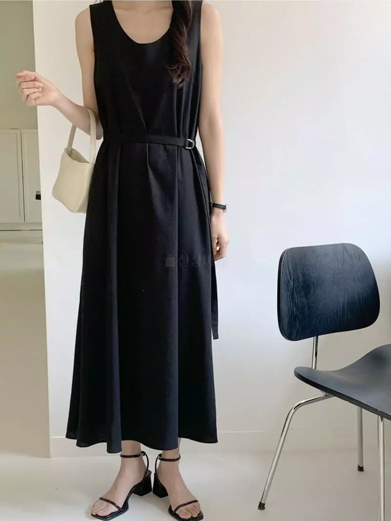 Sunday - Korean Women Fashion - #womensfashion - Bet Sleeveless One-piece - 2