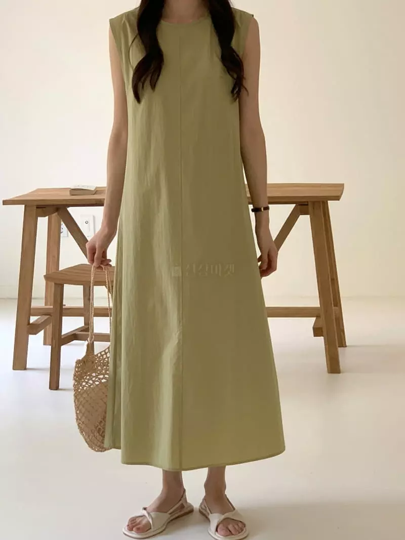 Sunday - Korean Women Fashion - #womensfashion - Back Slit One-piece - 3