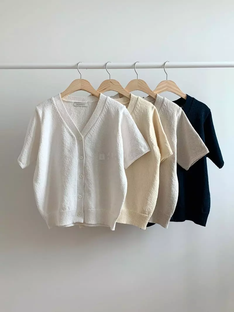 Sunday - Korean Women Fashion - #momslook - Short Sleeves Cardigan - 4