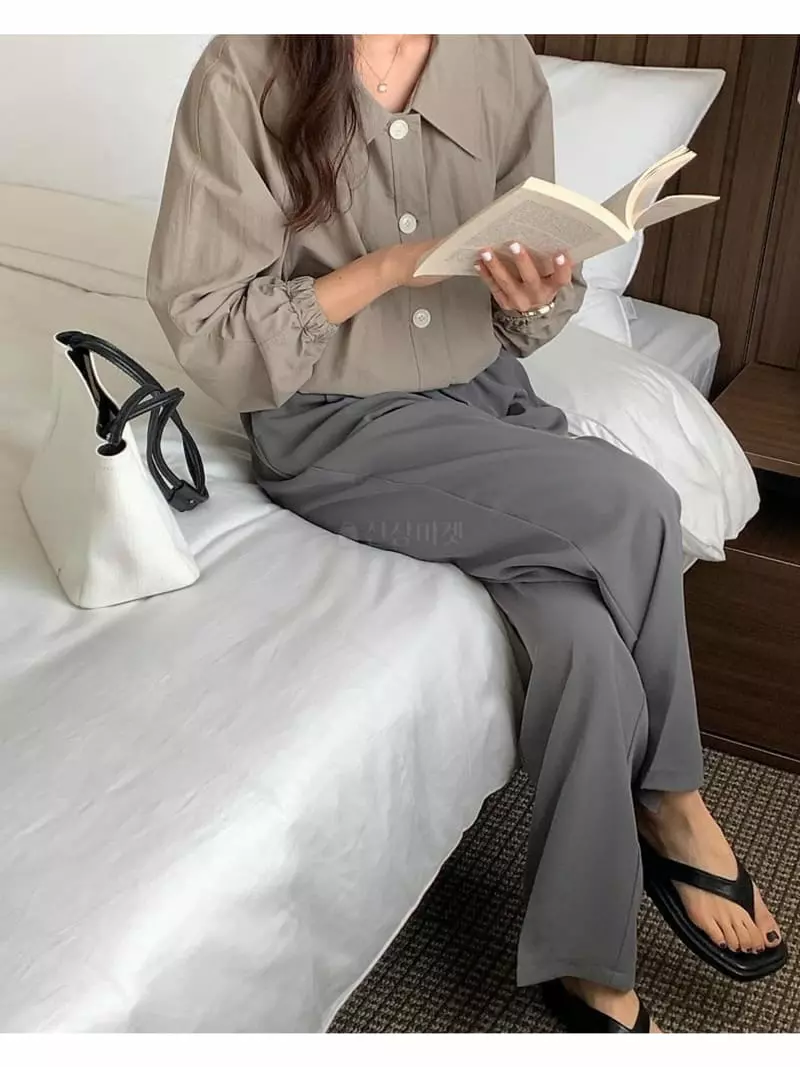 Tacit - Korean Women Fashion - #momslook - Banding Pants - 3
